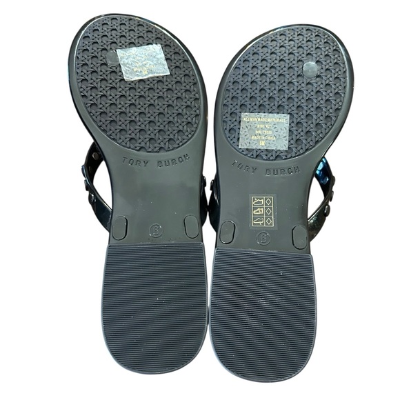 Tory Burch Studded Jelly Thong Sandals Perfect Black NEW 6 - Picture 9 of 10